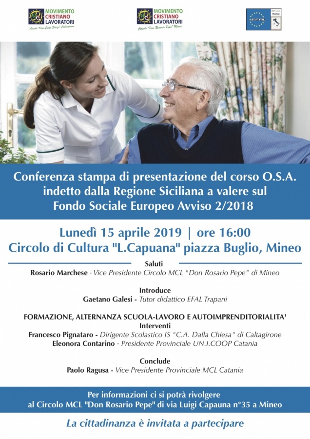 MINEO, CORSO OSA, CONFERENZA STAMPA DI PRESENTAZIONE 